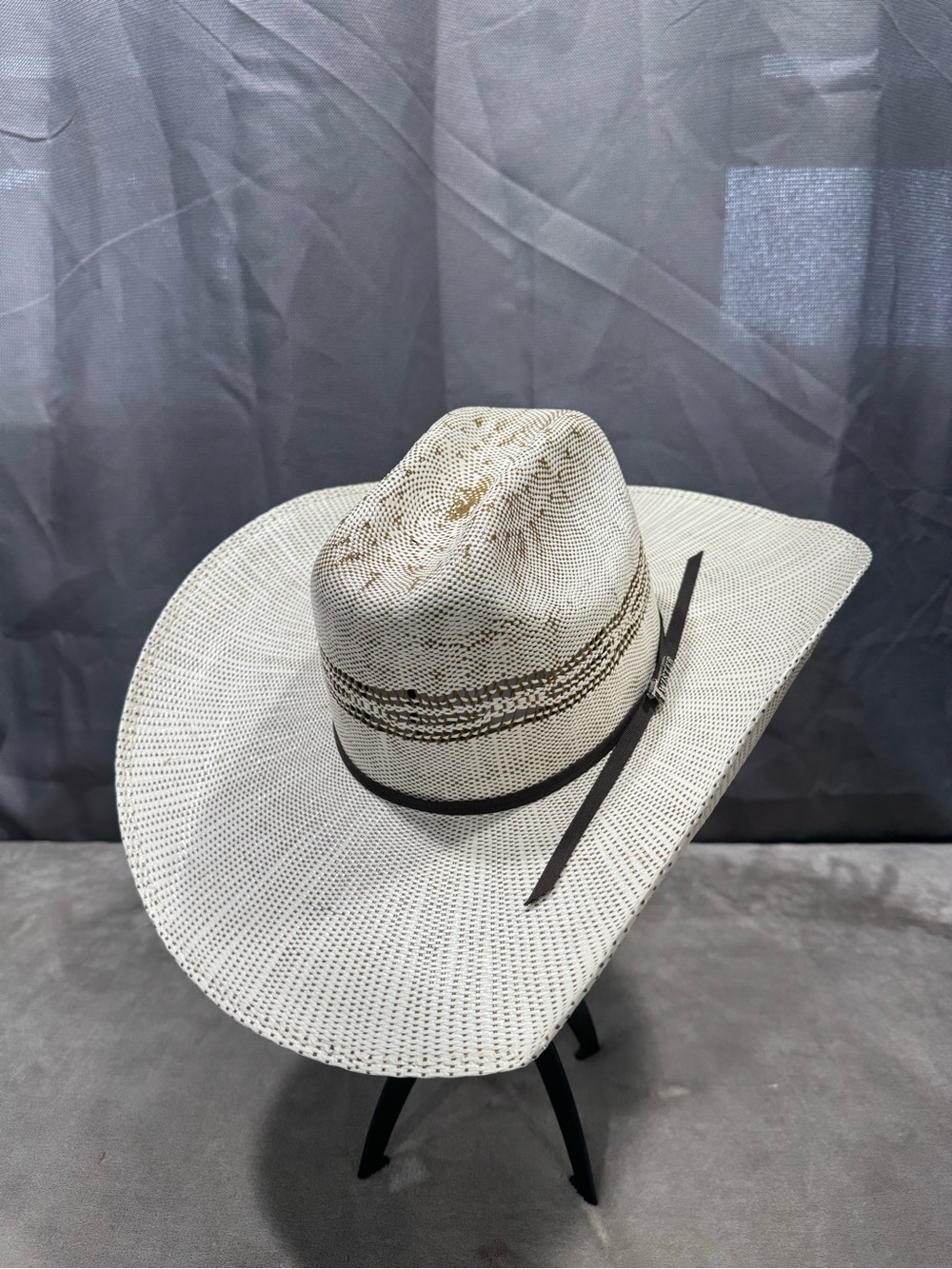 Twister Cowboy Hat with Brown Band and Logo Accent